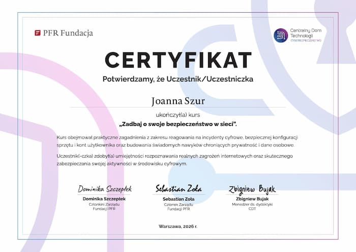certyfikat bezpieczenstwa w sieci