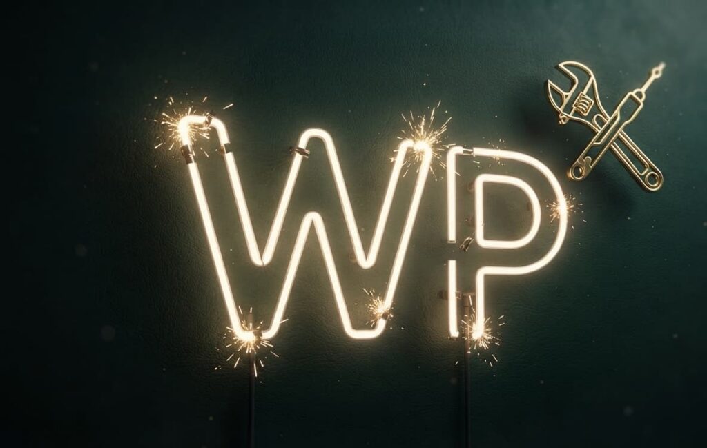 pomoc wp Neon z napisem pomoc wp