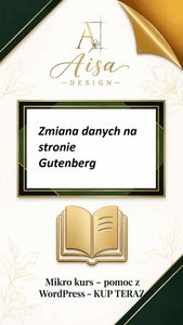 zmiana danych na stronie gutenberg